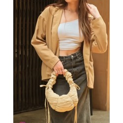 Quilted Hobo Bag (Brown)