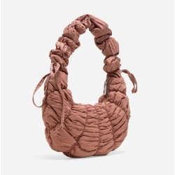 Quilted Hobo Bag (Muted Coral)