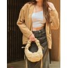 Quilted Hobo Bag (Latte Beige)