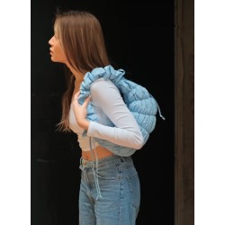 Quilted Hobo Bag (Baby Blue)