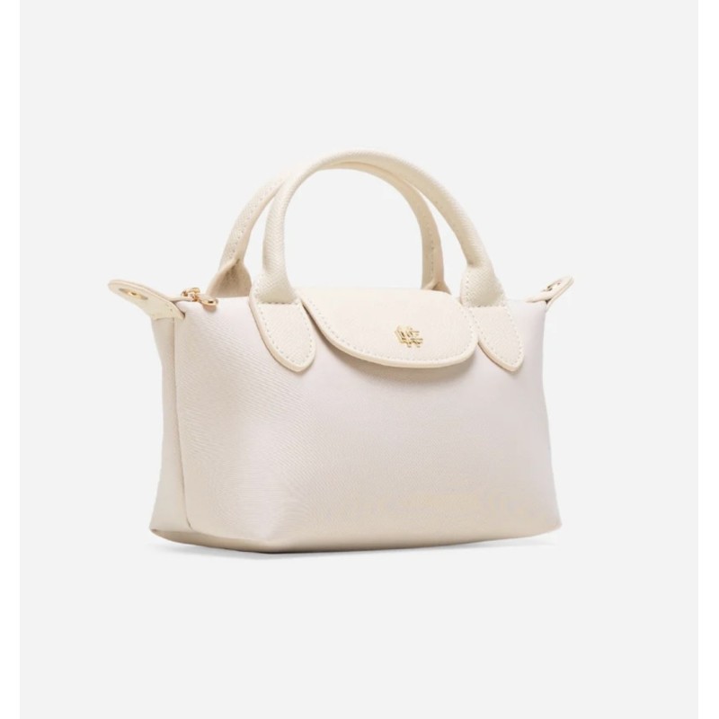 Poppy Mini Nylon Tote (Cream)