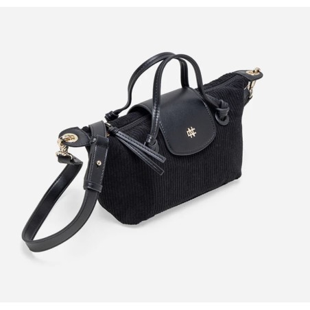 Ellie Mini Corduroy Tote (Black)