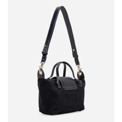 Ellie Mini Corduroy Tote (Black)