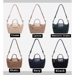 Ellie Mini Corduroy Tote (Black)