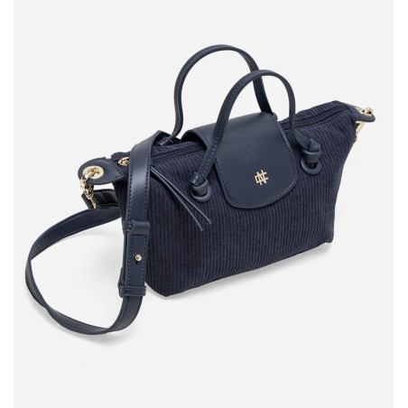 Ellie Mini Corduroy Tote (Navy)