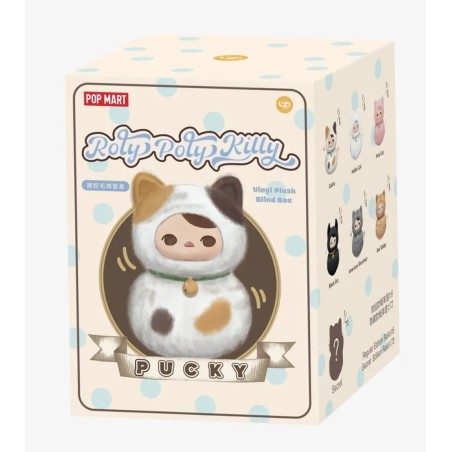 Pop Mart PUCKY Roly-Poly Kitty Series-Vinyl Plush (1 Blind Box)